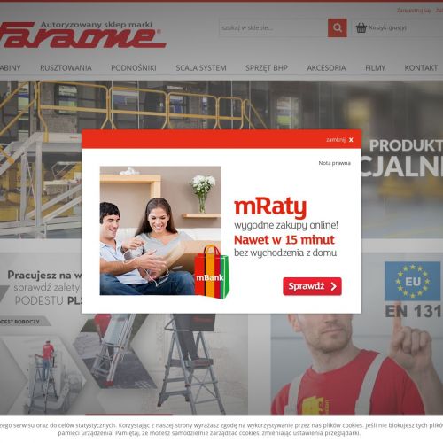 Podest roboczy faraone - gdańsk