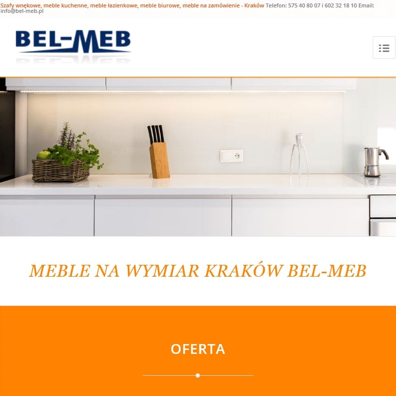 Szafy wnękowe kraków cennik w Krakowie