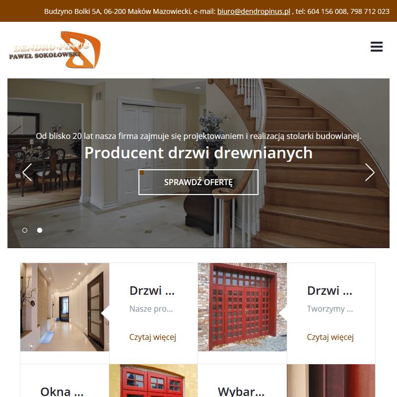 Drzwi drewniane zewnętrzne producent w Skierniewicach