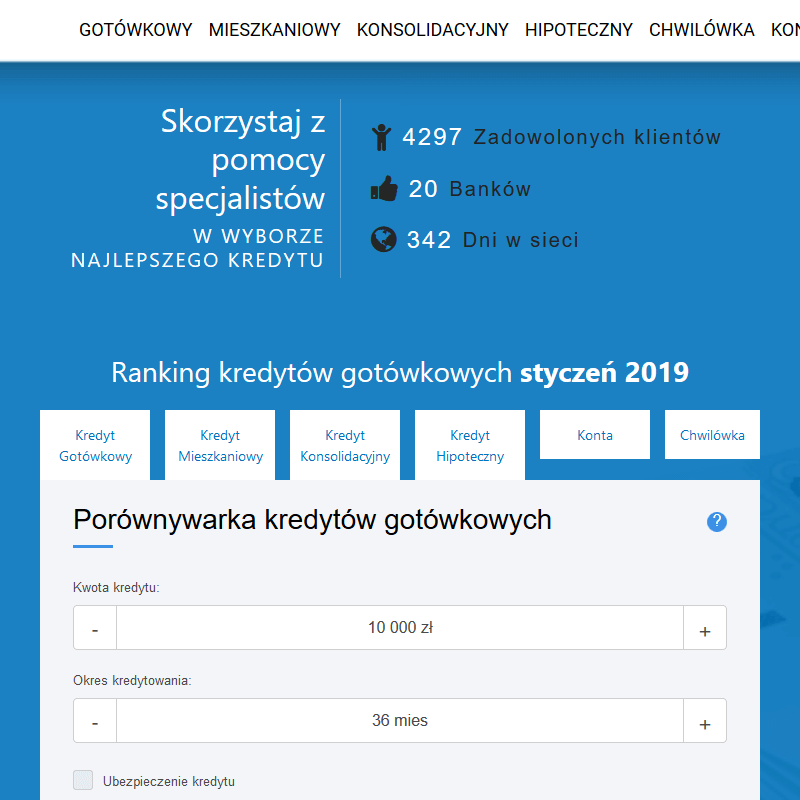 Porównywarka kredytów hipotecznych