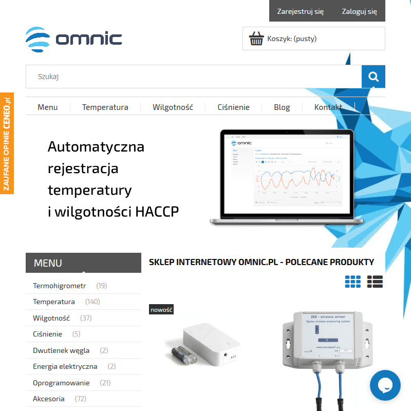 Internetowy rejestrator temperatury w Warszawie