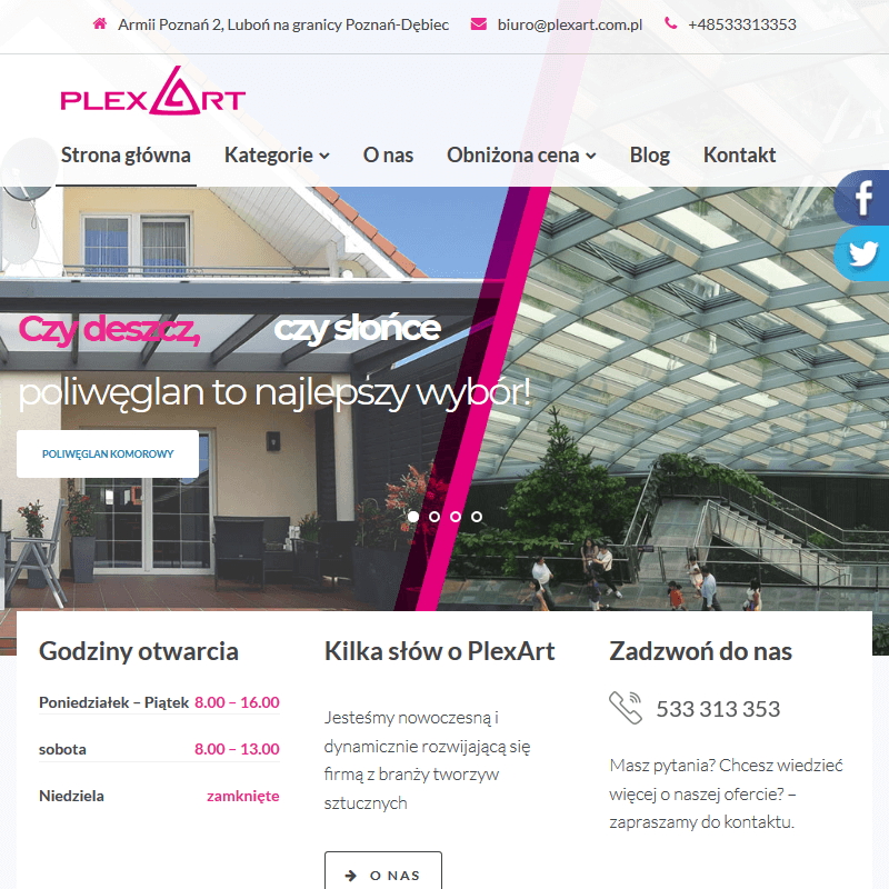 Plexi na wymiar Poznań